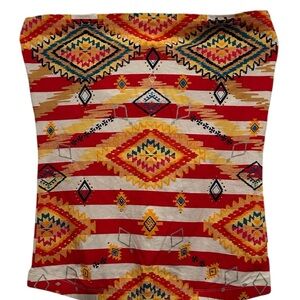 GLO Aztec & Striped Tube Top Large